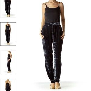 Theory black velvet trouser size 2